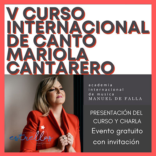 Presentación V Curso de Canto Mariola Cantarero